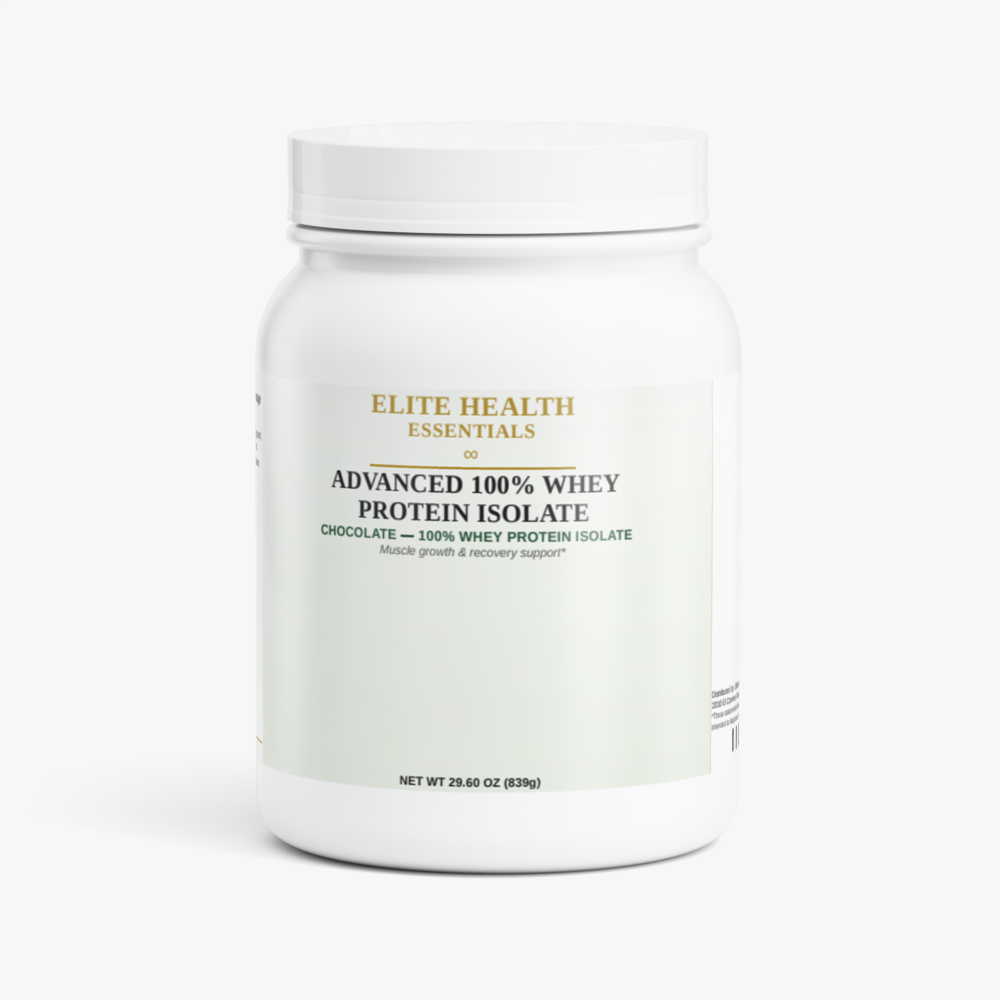 Whey Protein Isolate — Chocolate bottle
