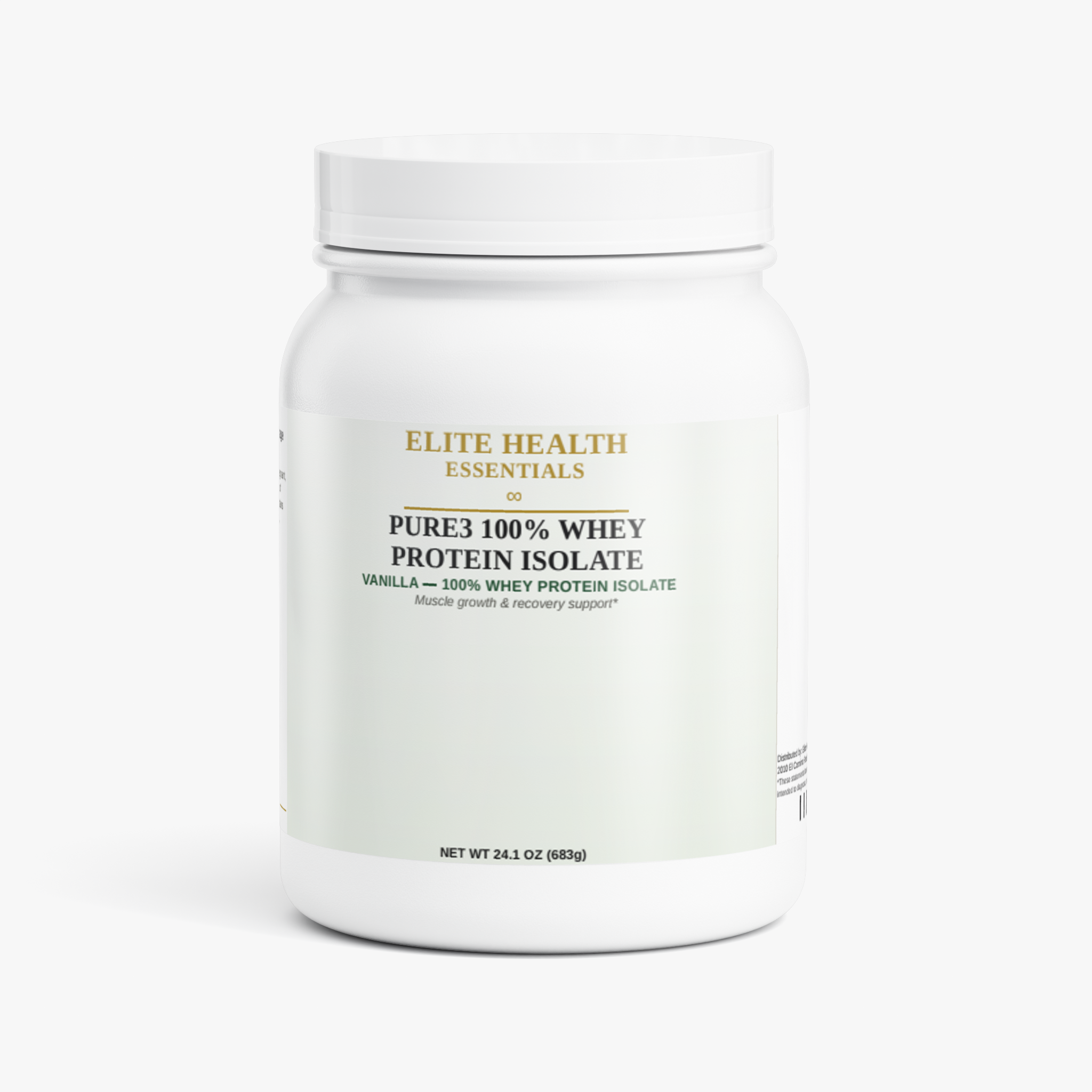 Whey Protein Isolate — Vanilla bottle